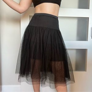 Black Banana Republic Mesh Skirt Size 4